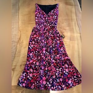 Elie Tahari Floral Midi Dress, Size 8